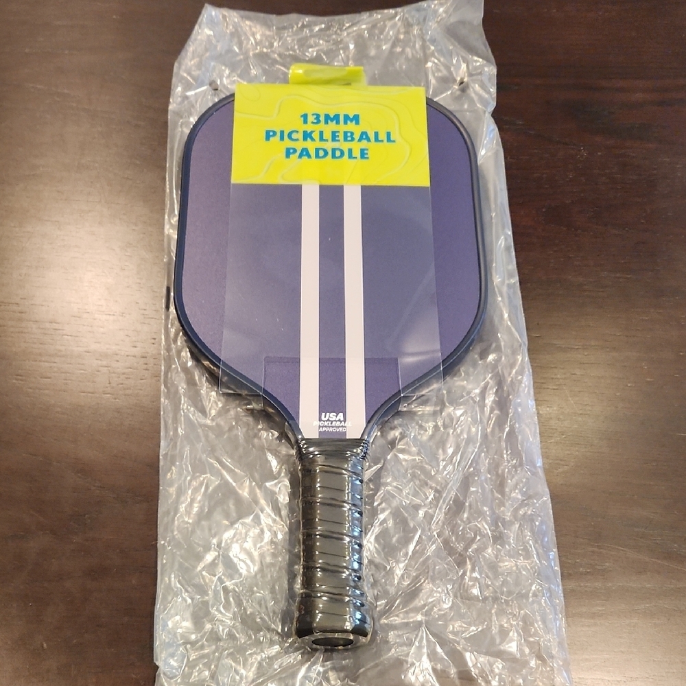 Blue Pickleball Paddle with Stripes
